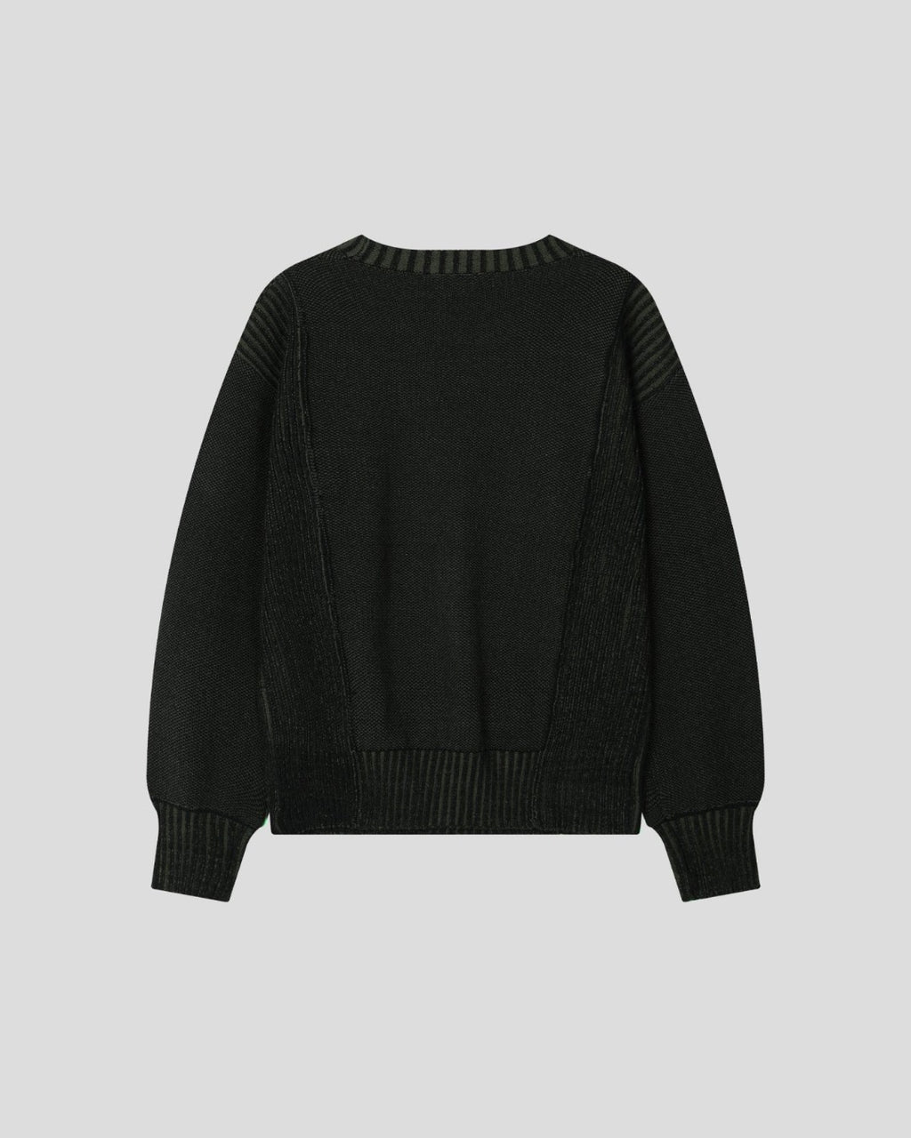 (UNISEX) Two-Tone Round Knit