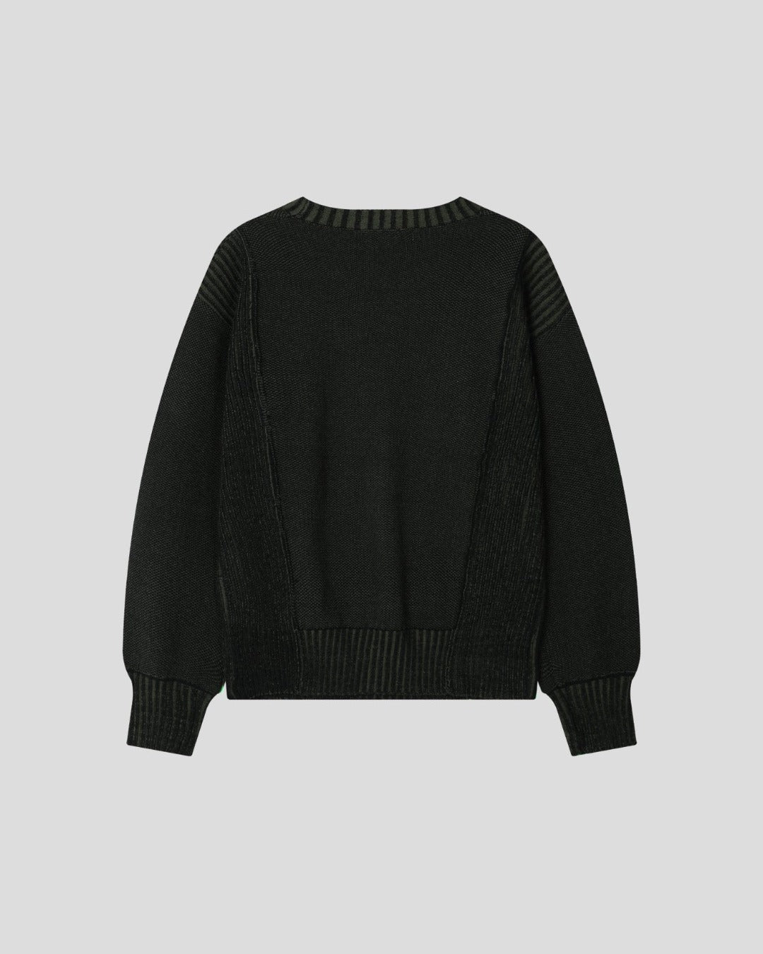 (UNISEX) Two-Tone Round Knit