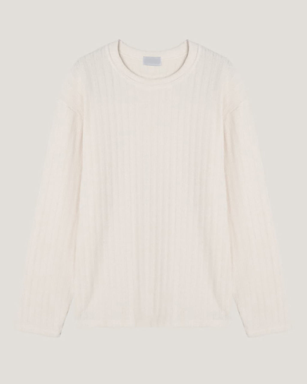 (UNISEX) Velour Ribbed Round Long Sleeve