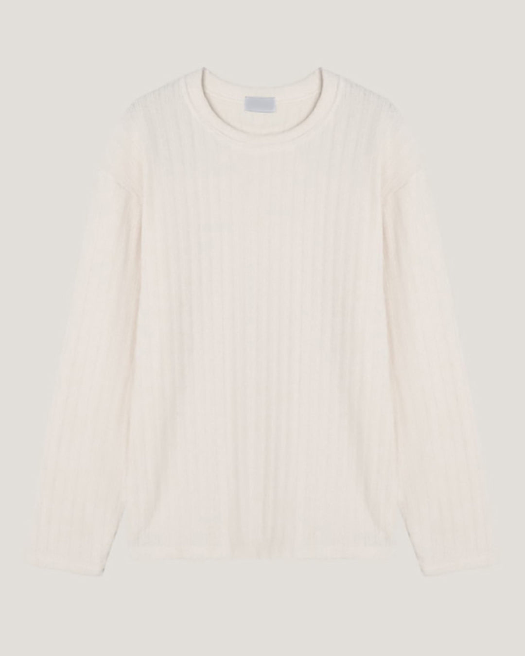 (UNISEX) Velour Ribbed Round Long Sleeve