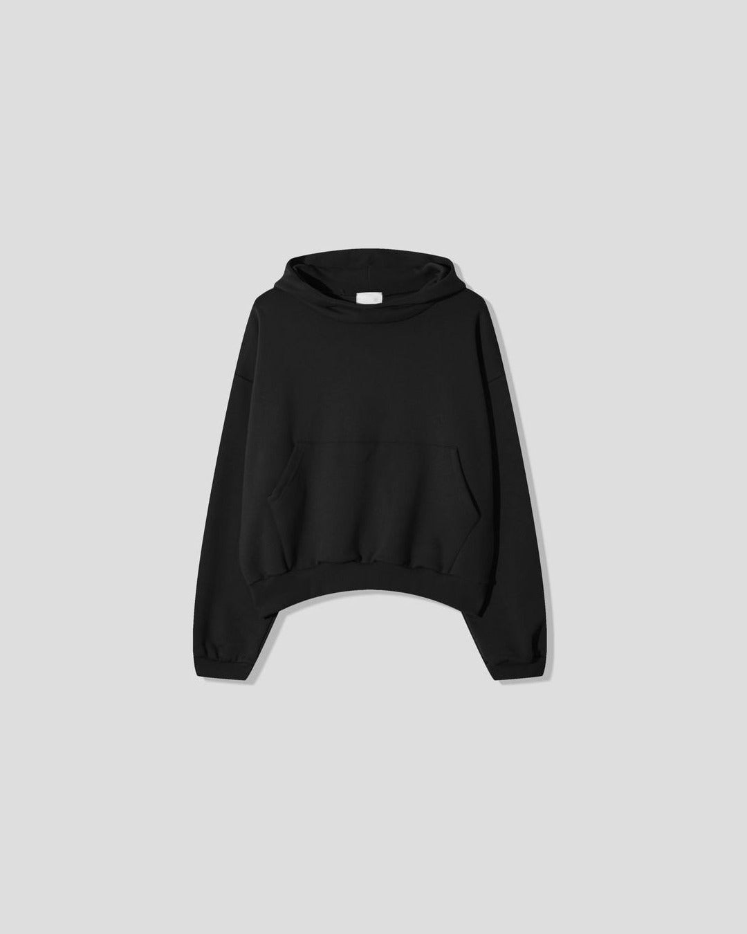(UNISEX) Half High Neck Crop Hoodie