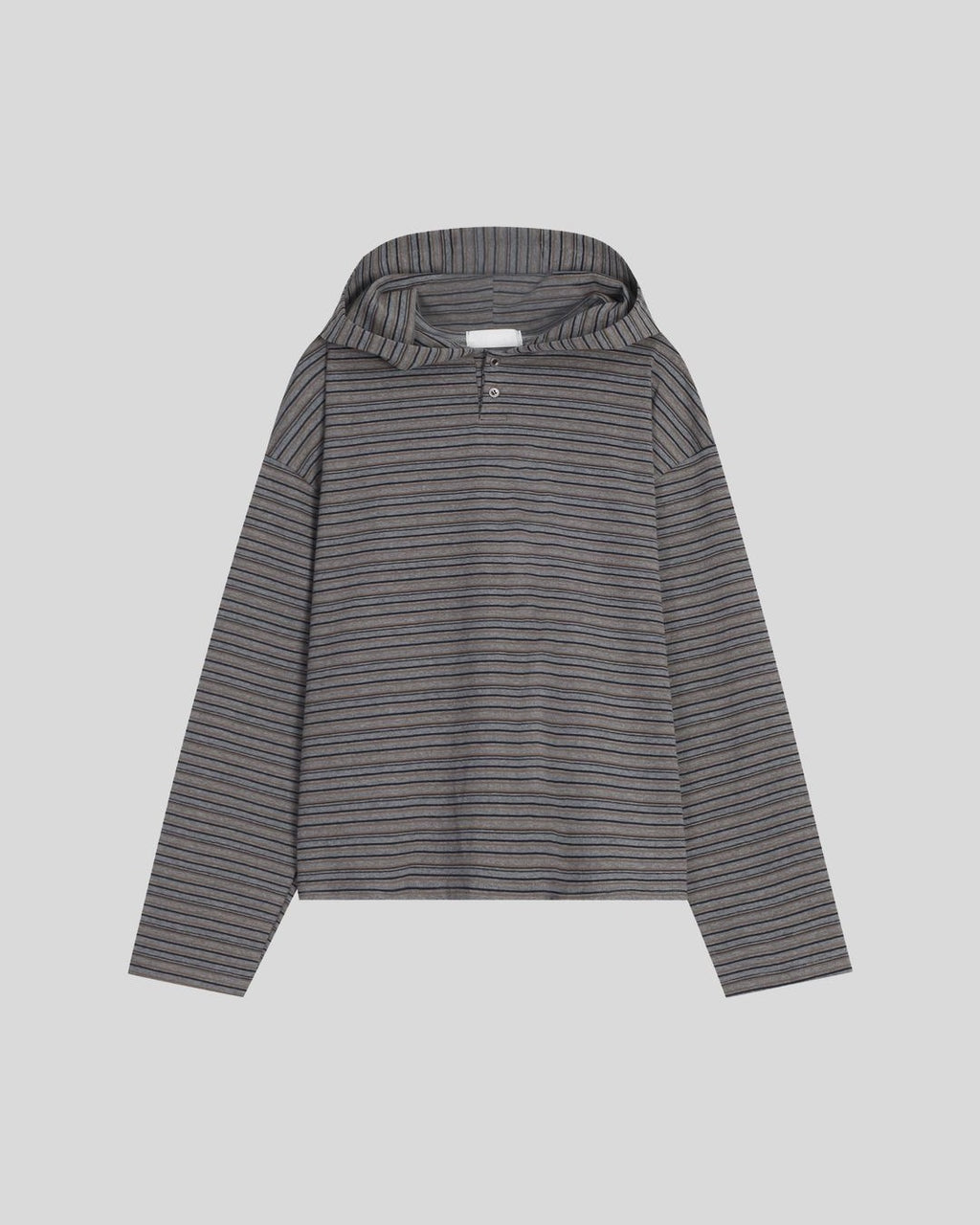 (UNISEX) Multi Stripe Hood Long Sleeve