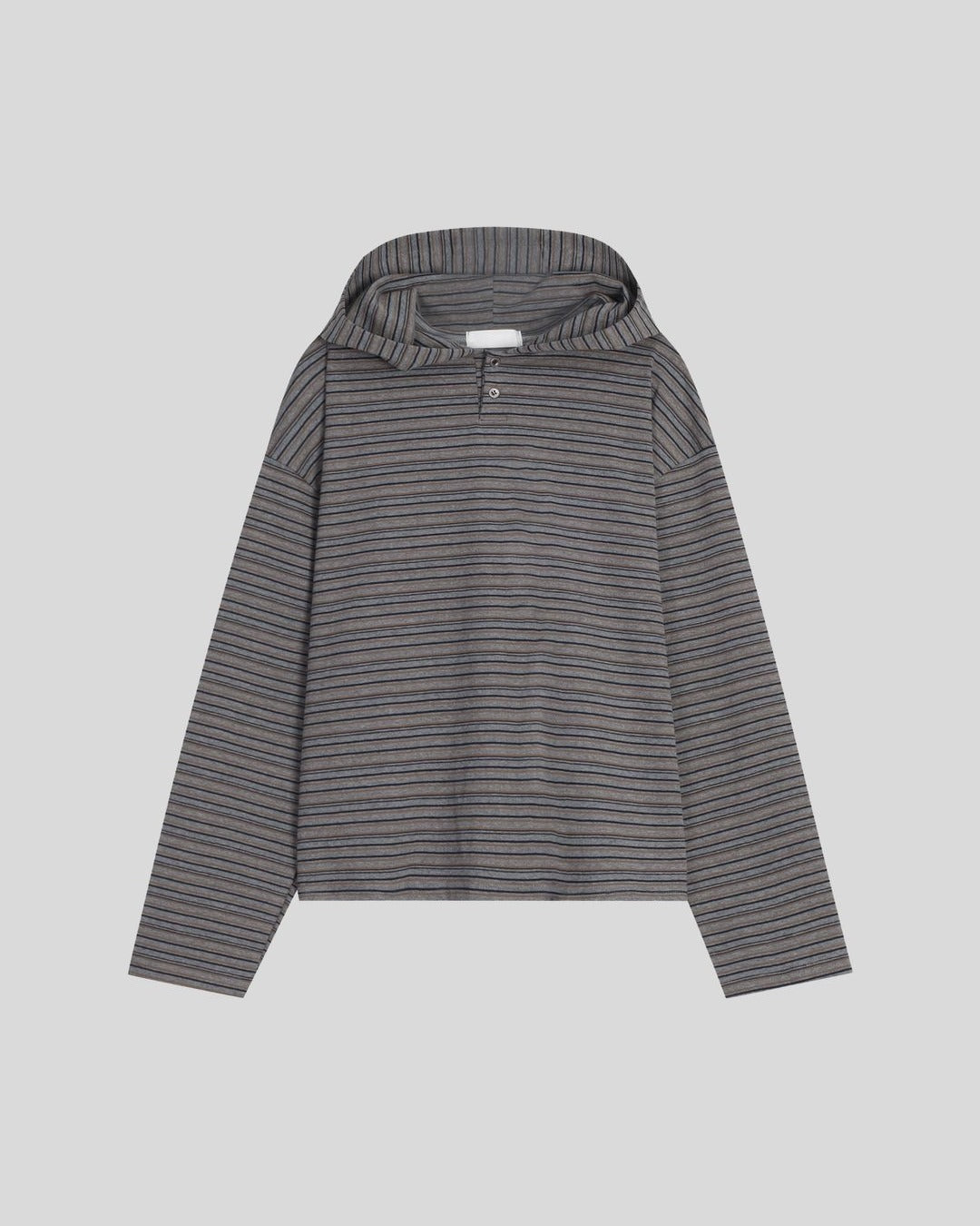 (UNISEX) Multi Stripe Hood Long Sleeve