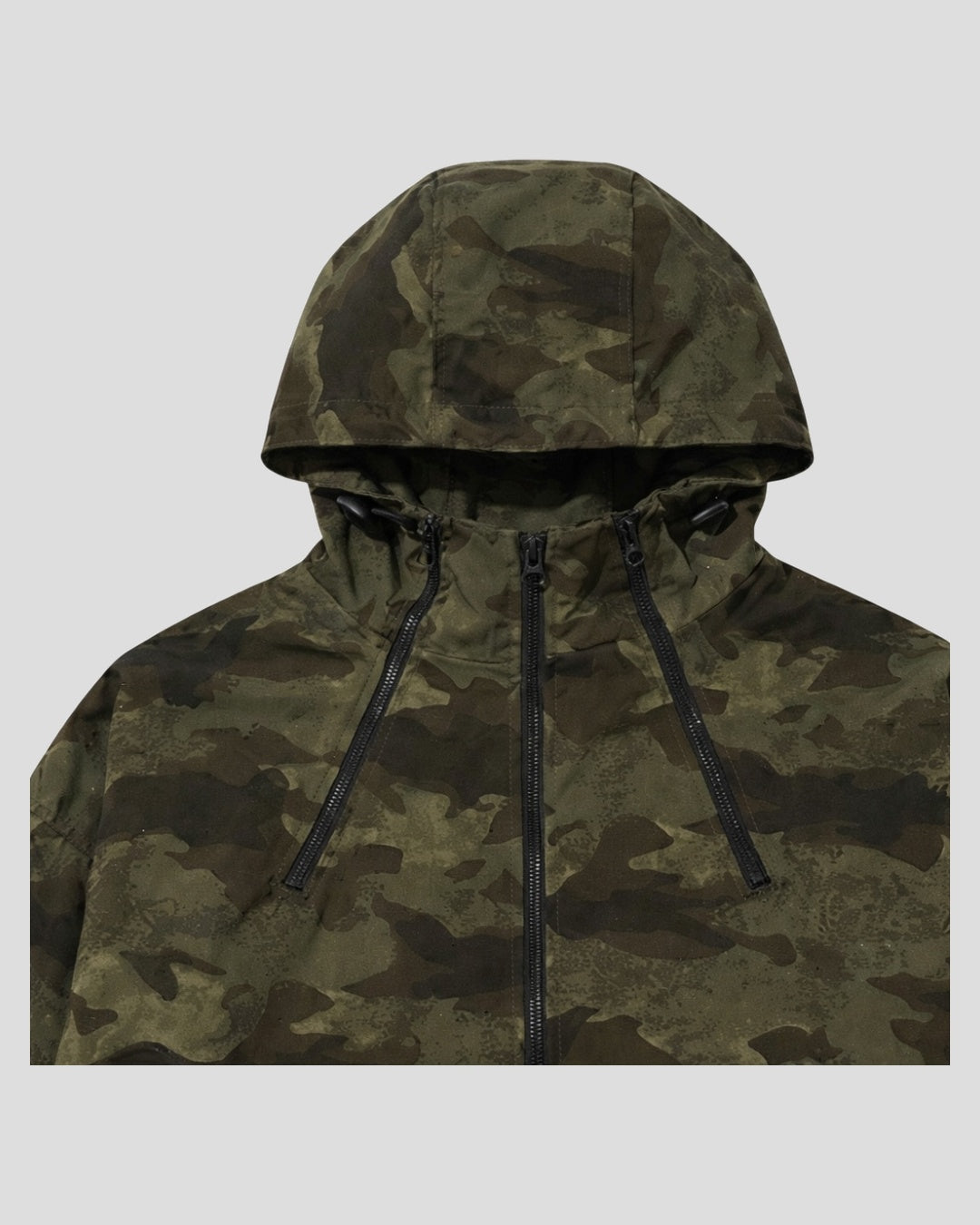 (UNISEX) Camo 3way Zip Hooded Jacket