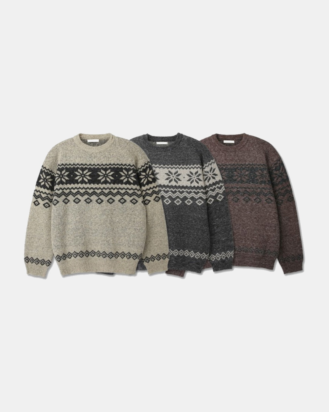 (UNISEX) Plain Nordic Knit