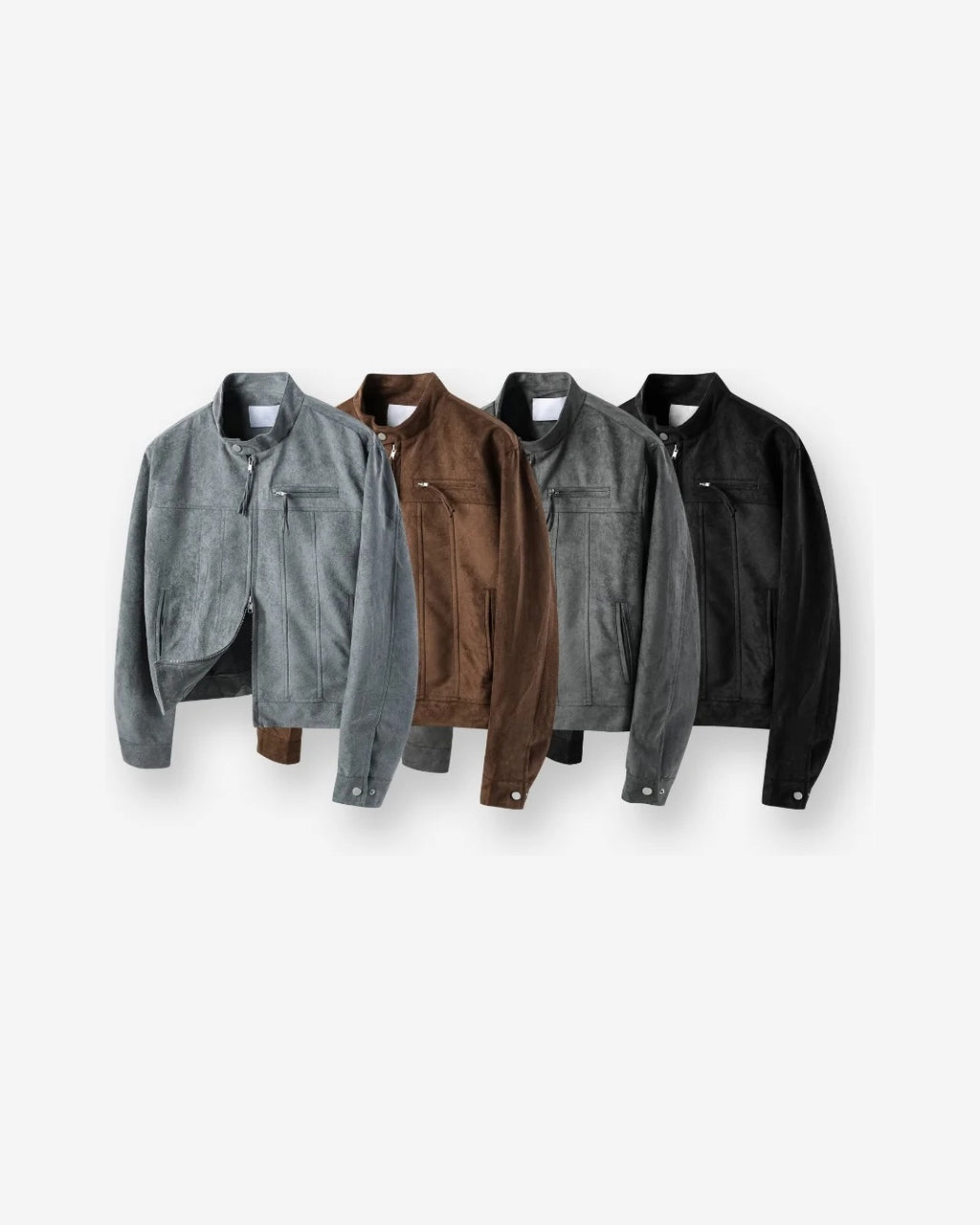 (UNISEX) Le Mans Biker Suede Crop Jacket
