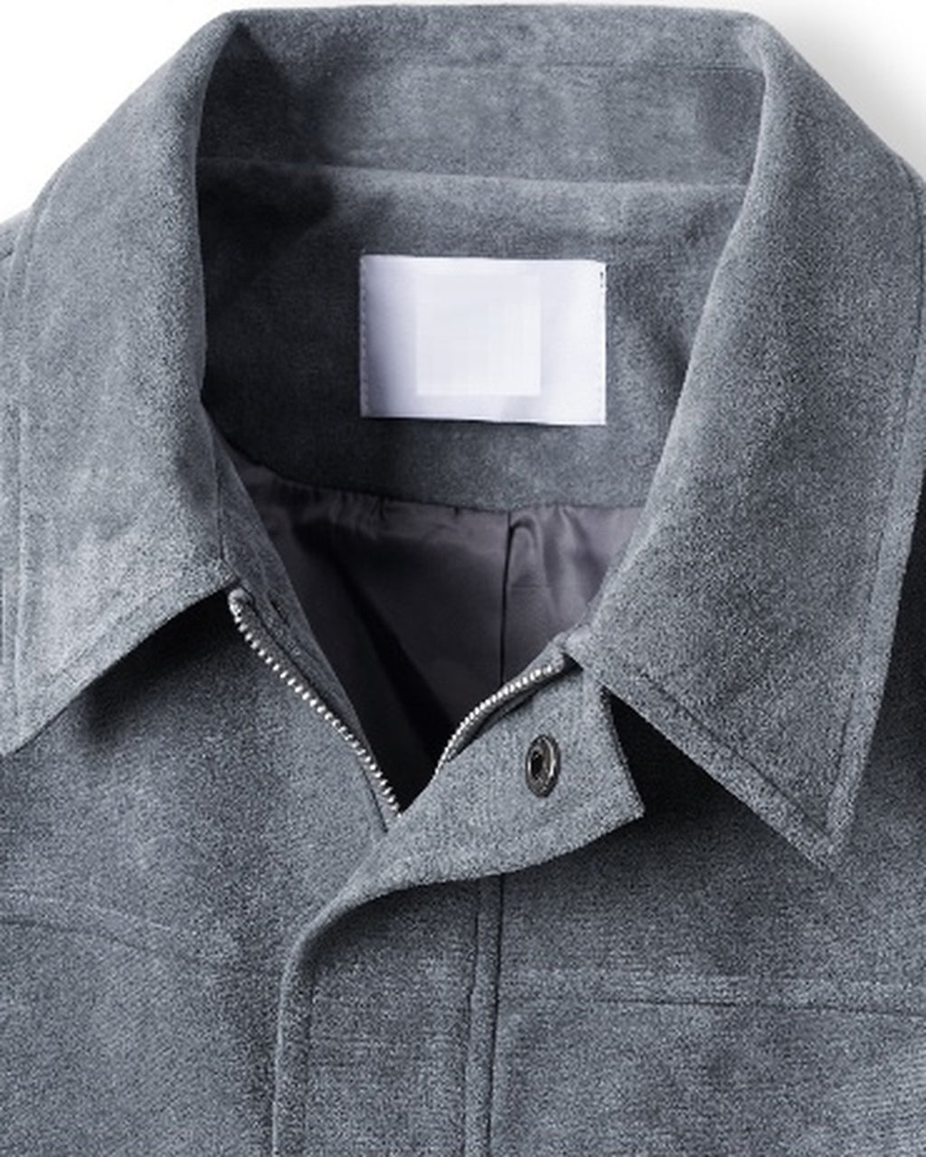 (UNISEX) Ar Paneled Suede Crop Jacket
