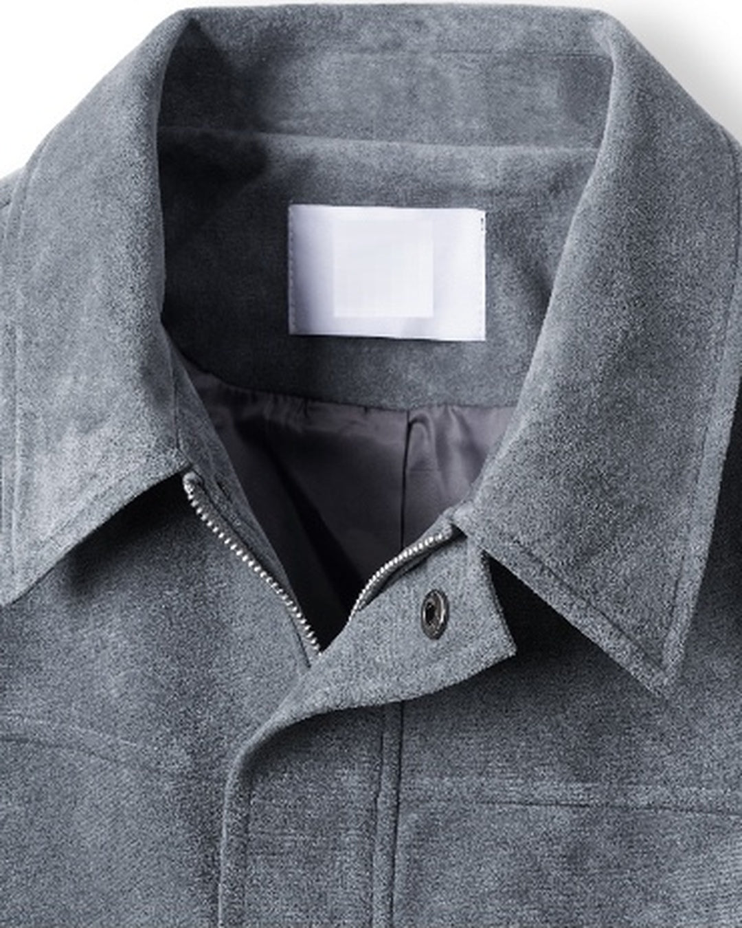 (UNISEX) Ar Paneled Suede Crop Jacket