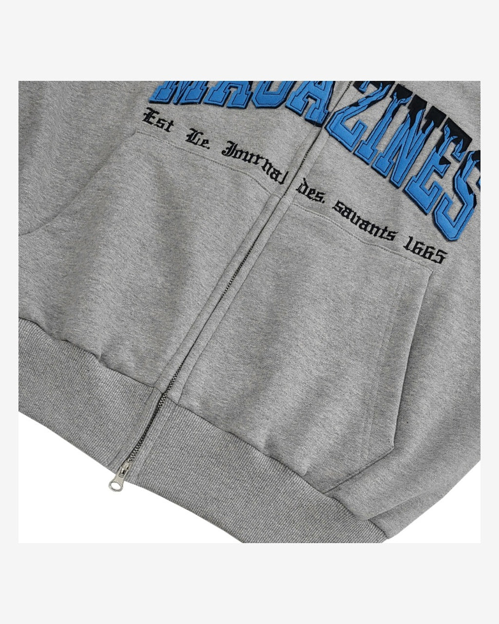 (UNISEX) Magazine Over Hood Zip-Up