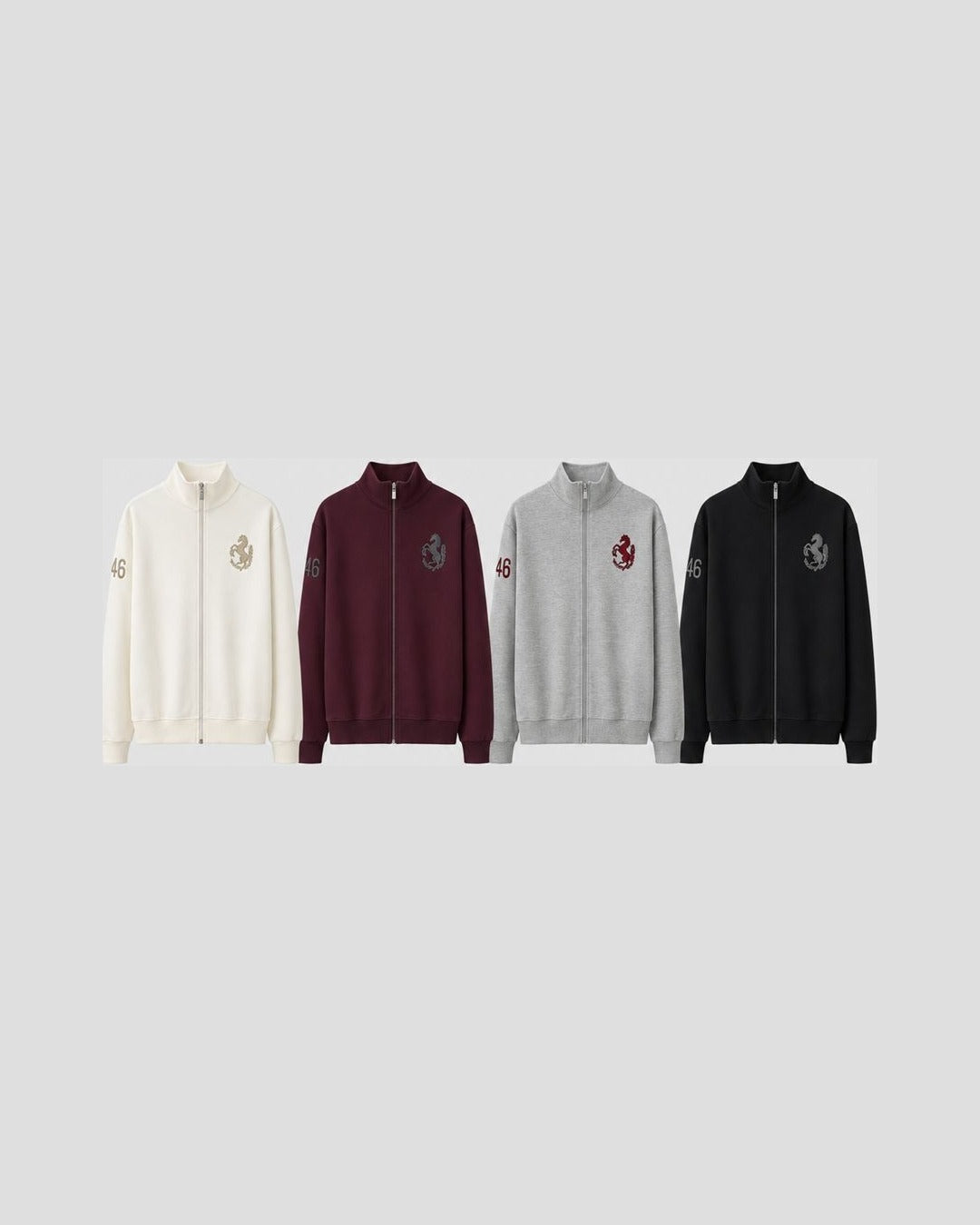 (UNISEX) 46 Horse Jersey Zip-up