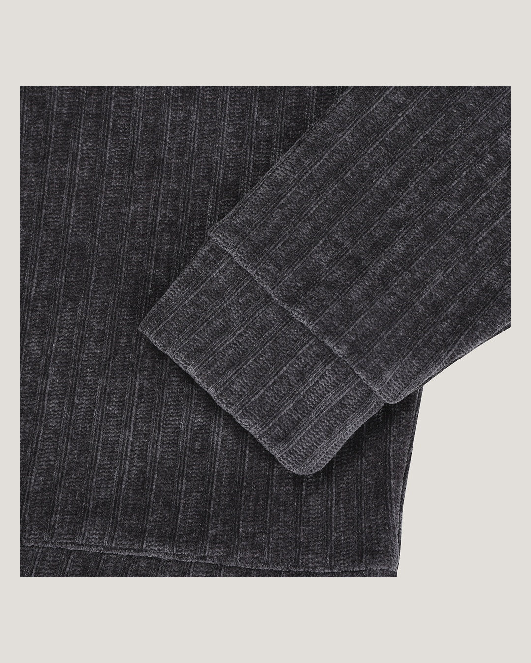 (UNISEX) Velour Crop Cardigan