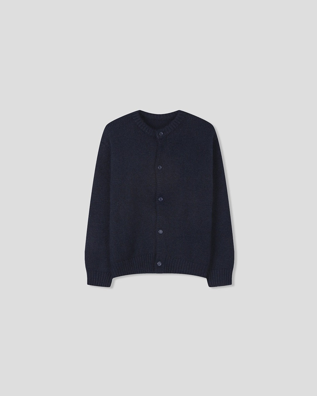 (UNISEX) Wool-mix Heavy Brush Knit Cardigan