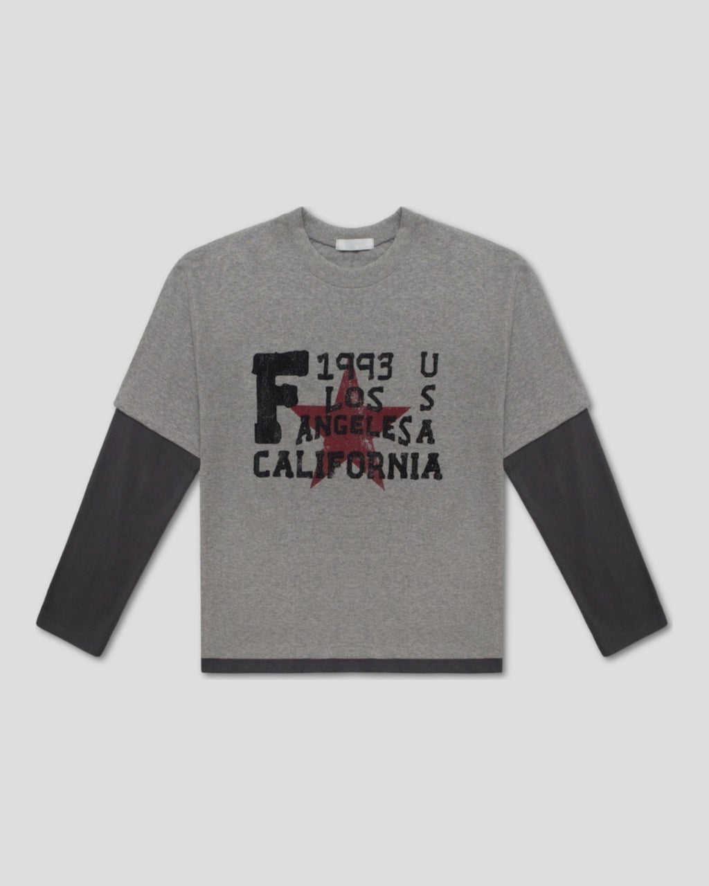 (UNISEX) Retro Star Layered Long Sleeve