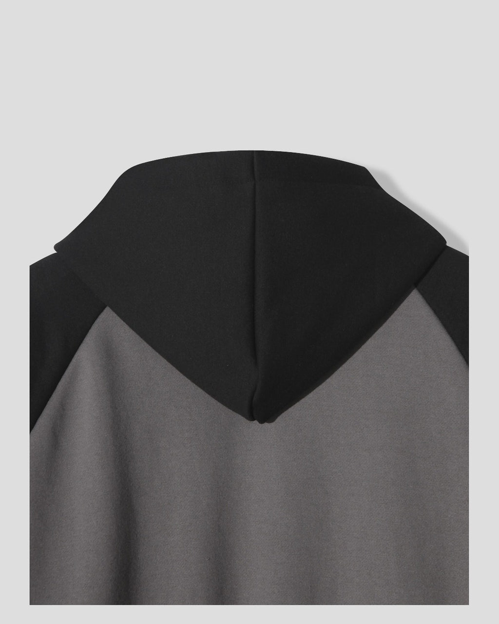 (UNISEX) Raglan Color Block Crop Hoodie