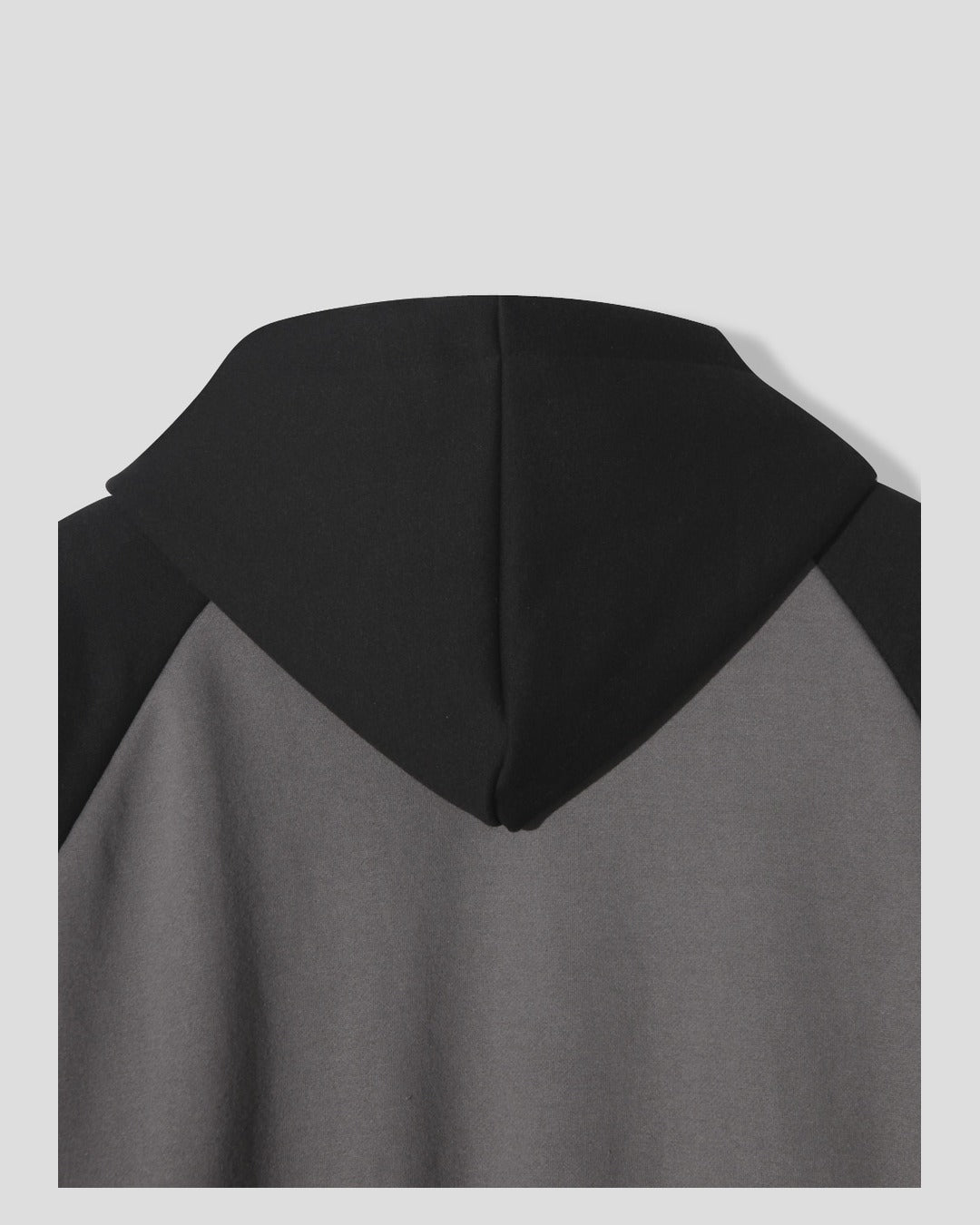 (UNISEX) Raglan Color Block Crop Hoodie