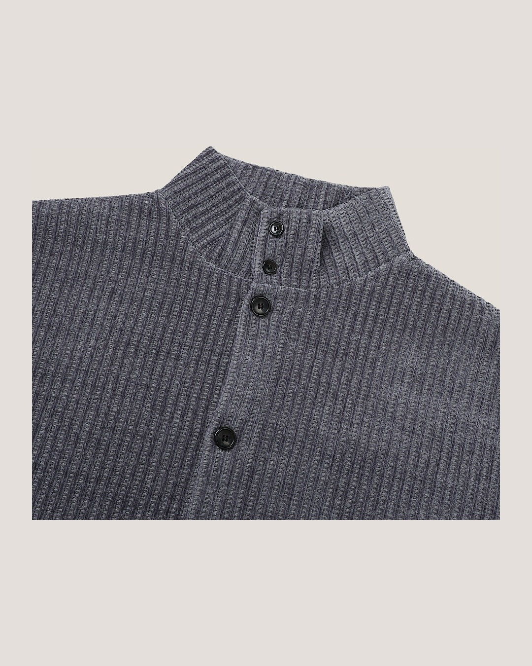 (UNISEX) Velour High Neck Cardigan