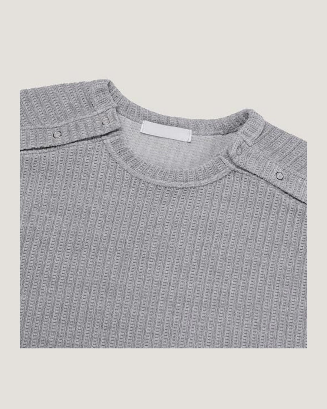 (UNISEX) Double Henley Neck Long Sleeve
