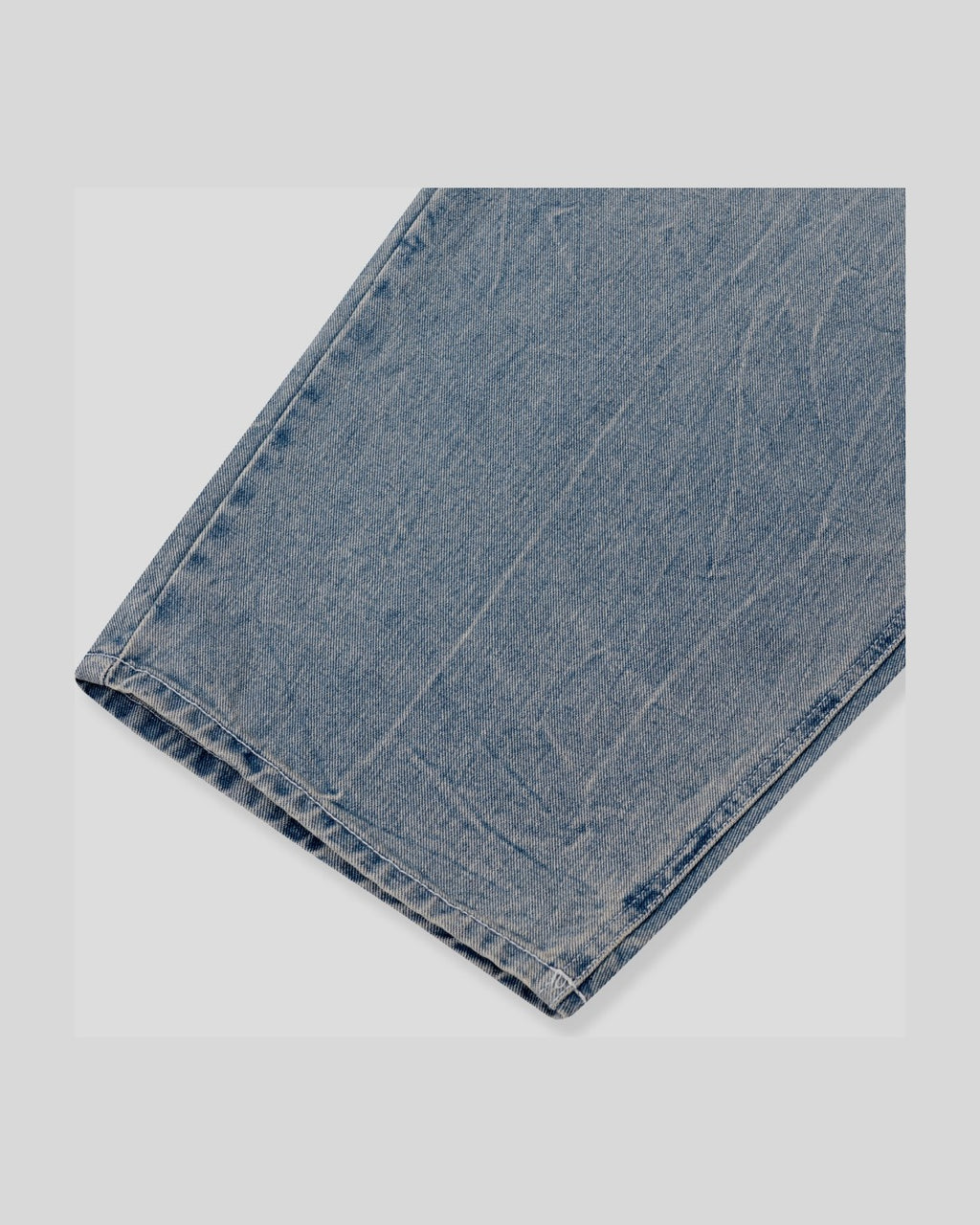 (UNISEX) Fringe Pocket Crack Washed Jeans