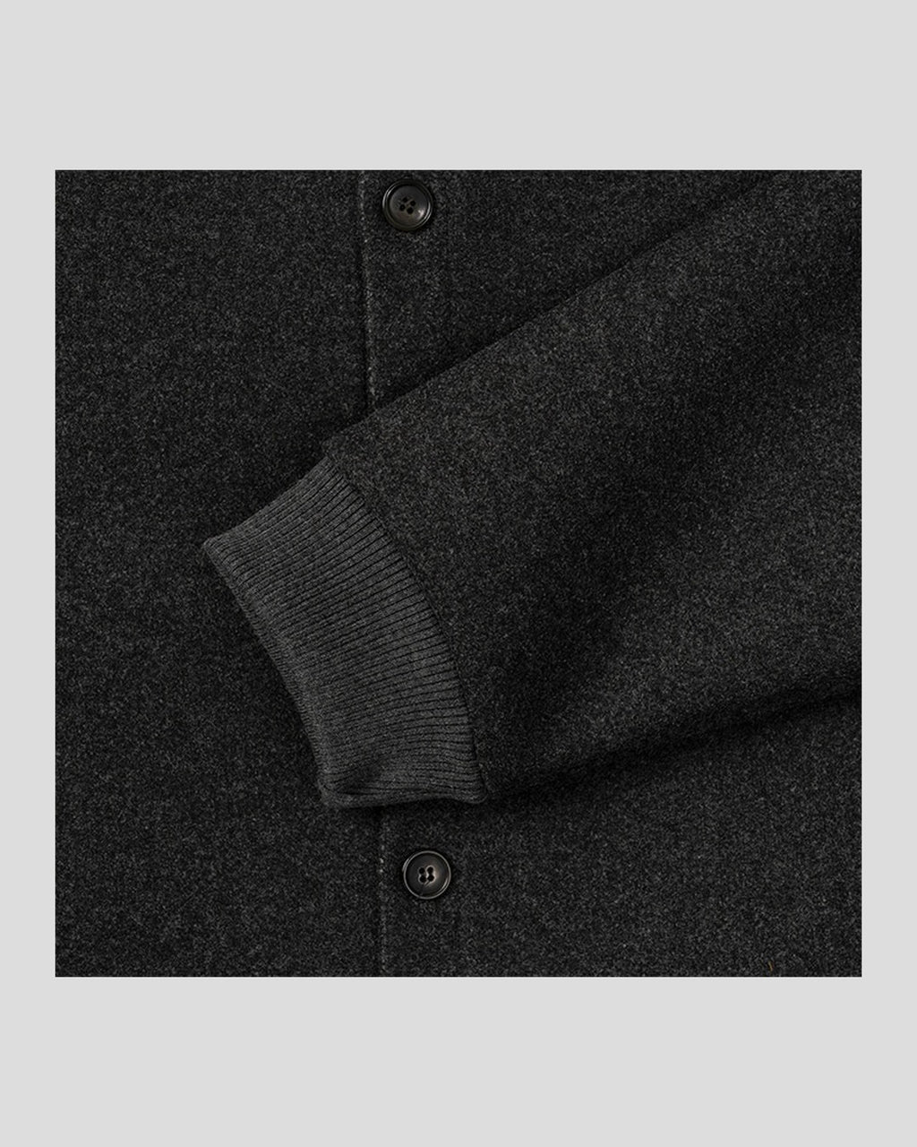 (UNISEX) Suede-Touch High Neck Cardigan