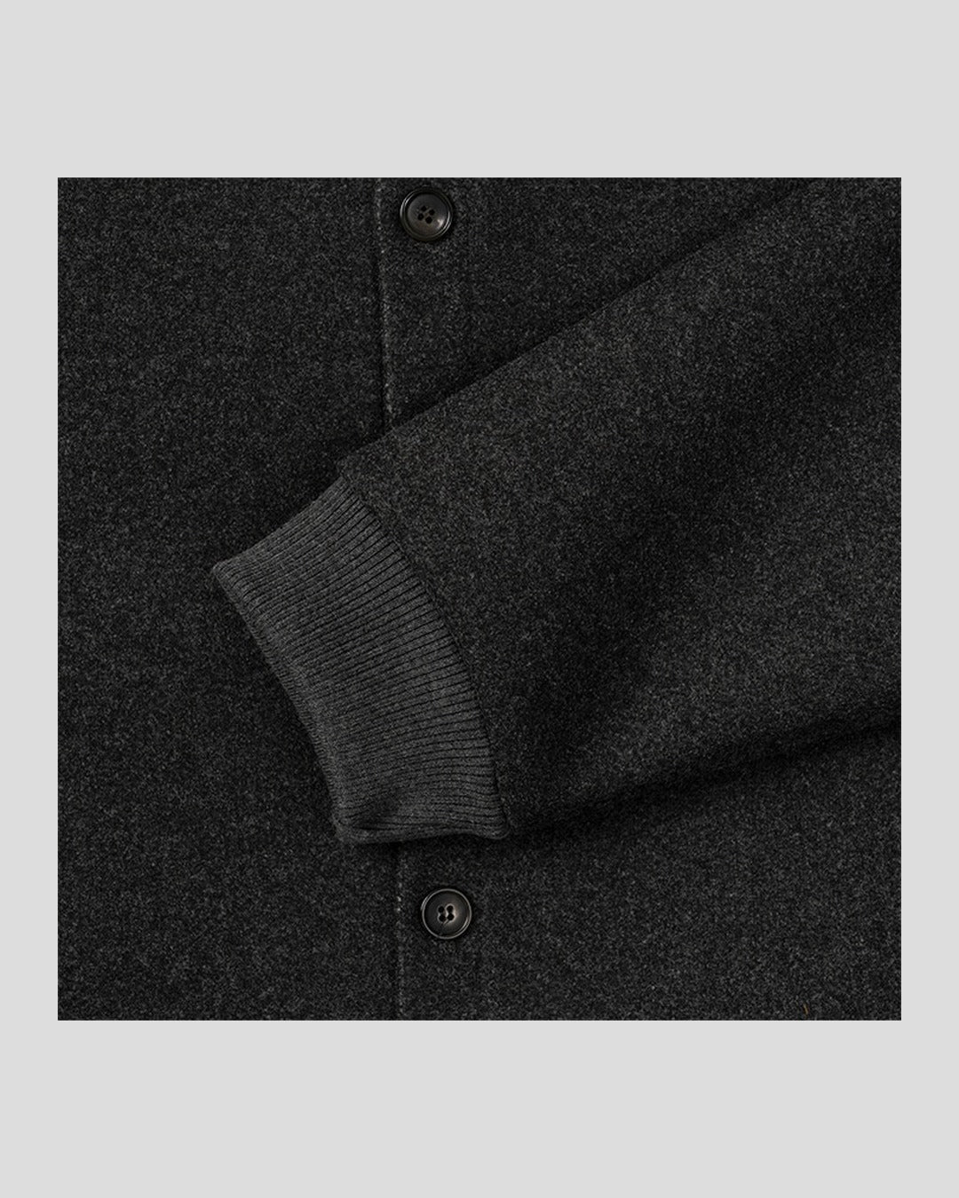 (UNISEX) Suede-Touch High Neck Cardigan