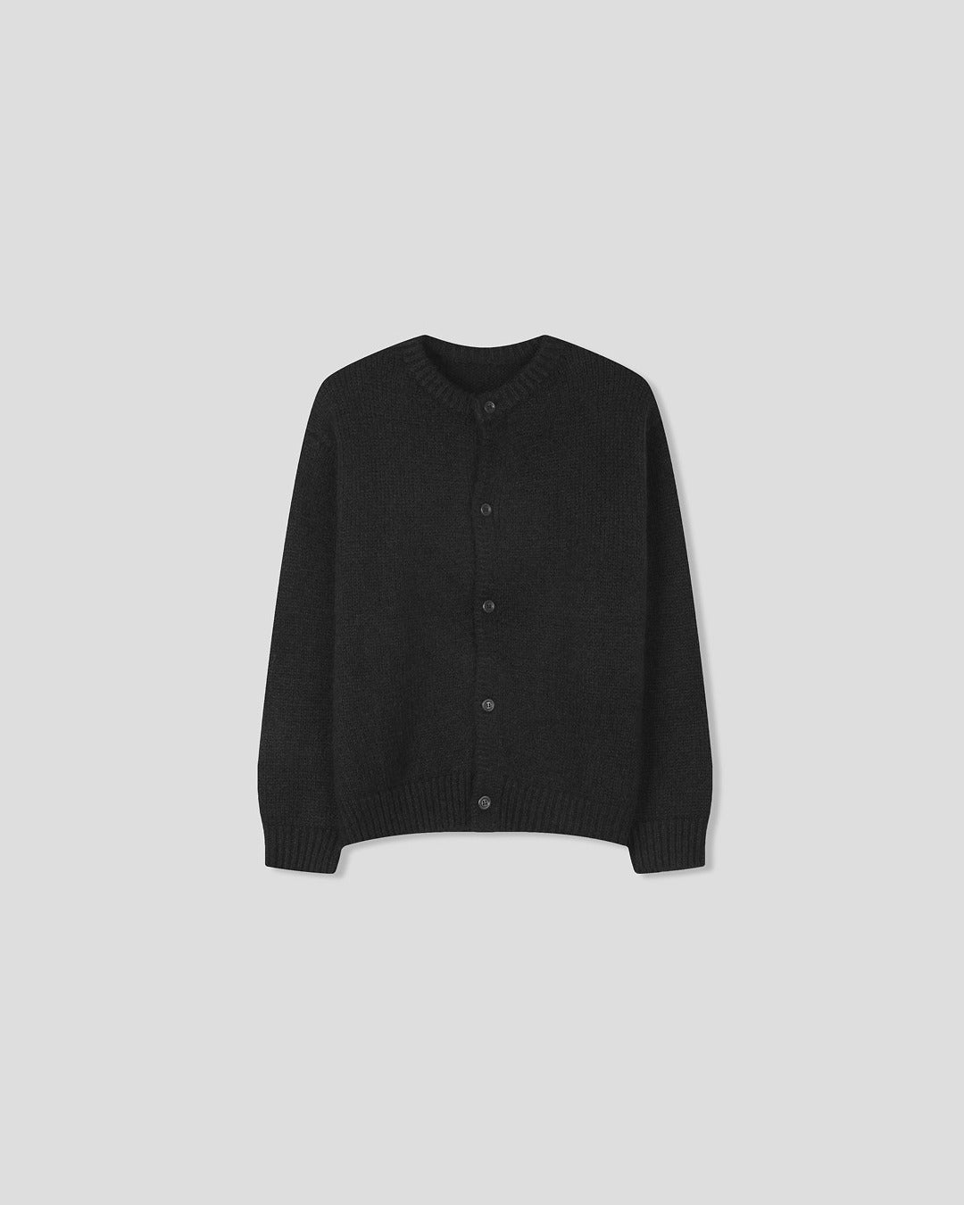 (UNISEX) Wool-mix Heavy Brush Knit Cardigan