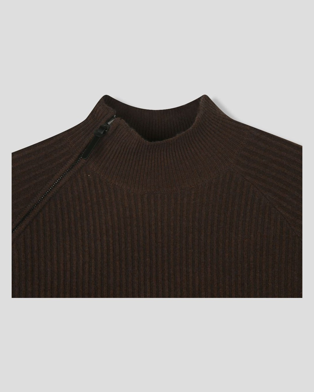 (UNISEX) Shoulder Half Zip-Up Raglan Knit