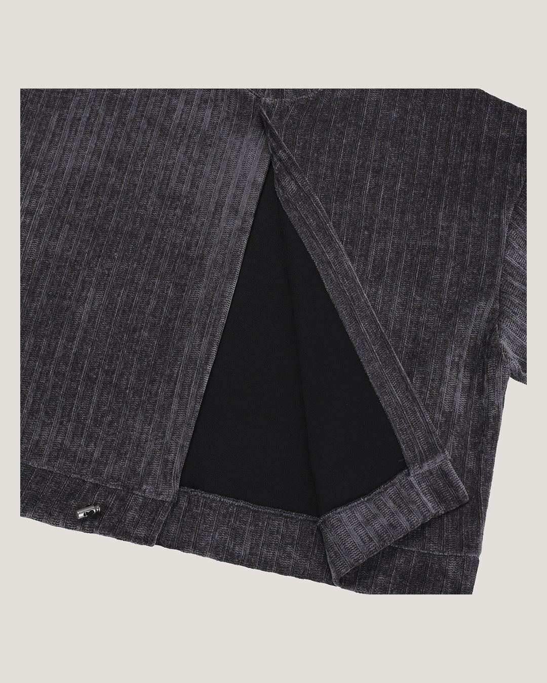 (UNISEX) Velour Crop Cardigan