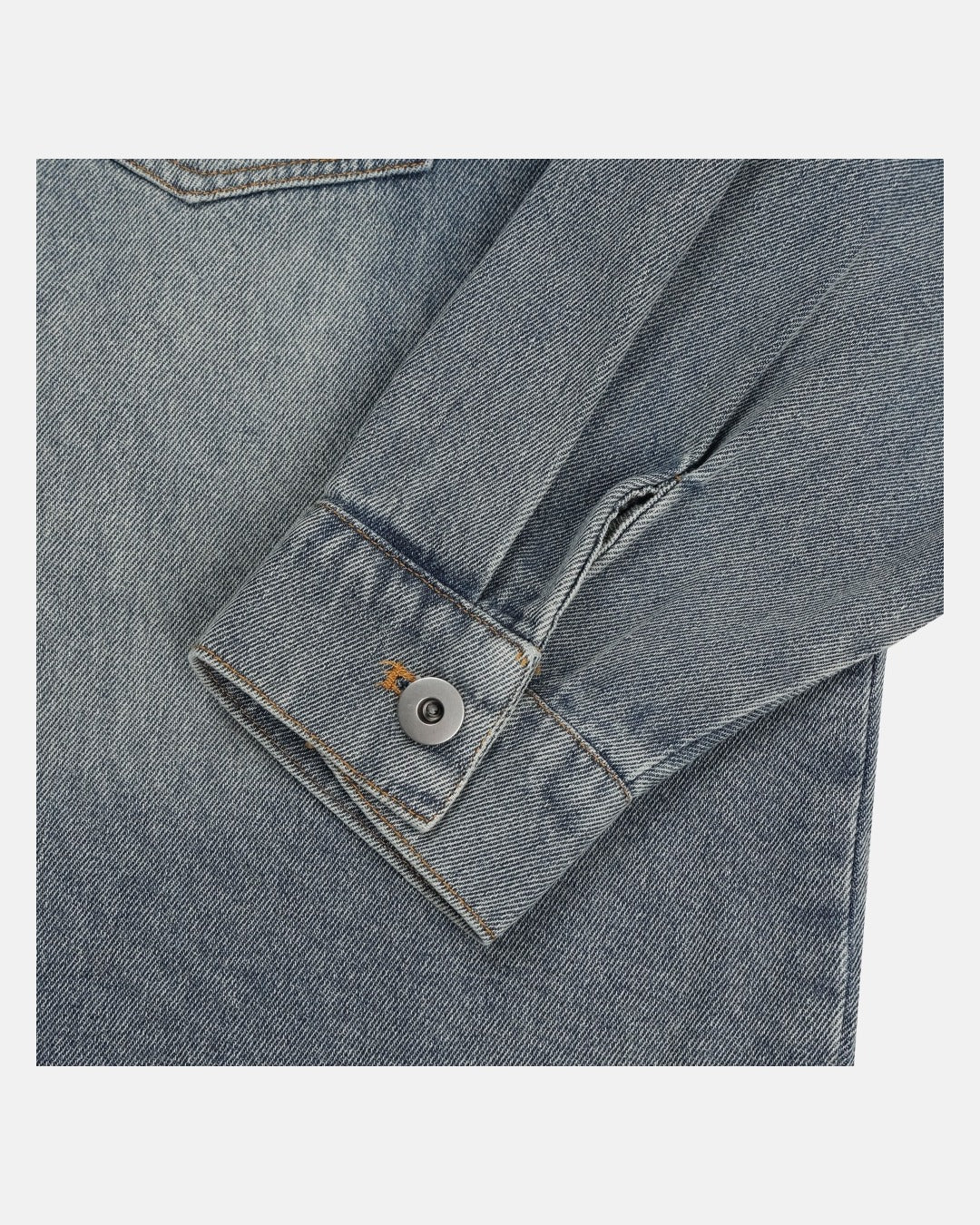 (UNISEX) Scratch Denim Shirts Jacket