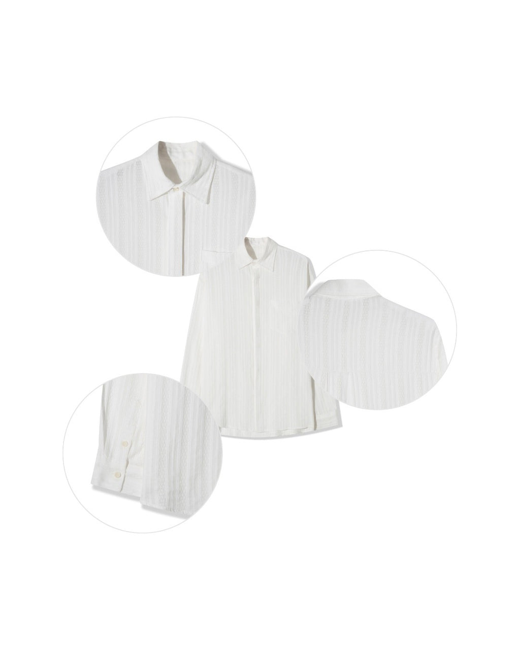 (UNISEX) Airy Lace Net Shirt