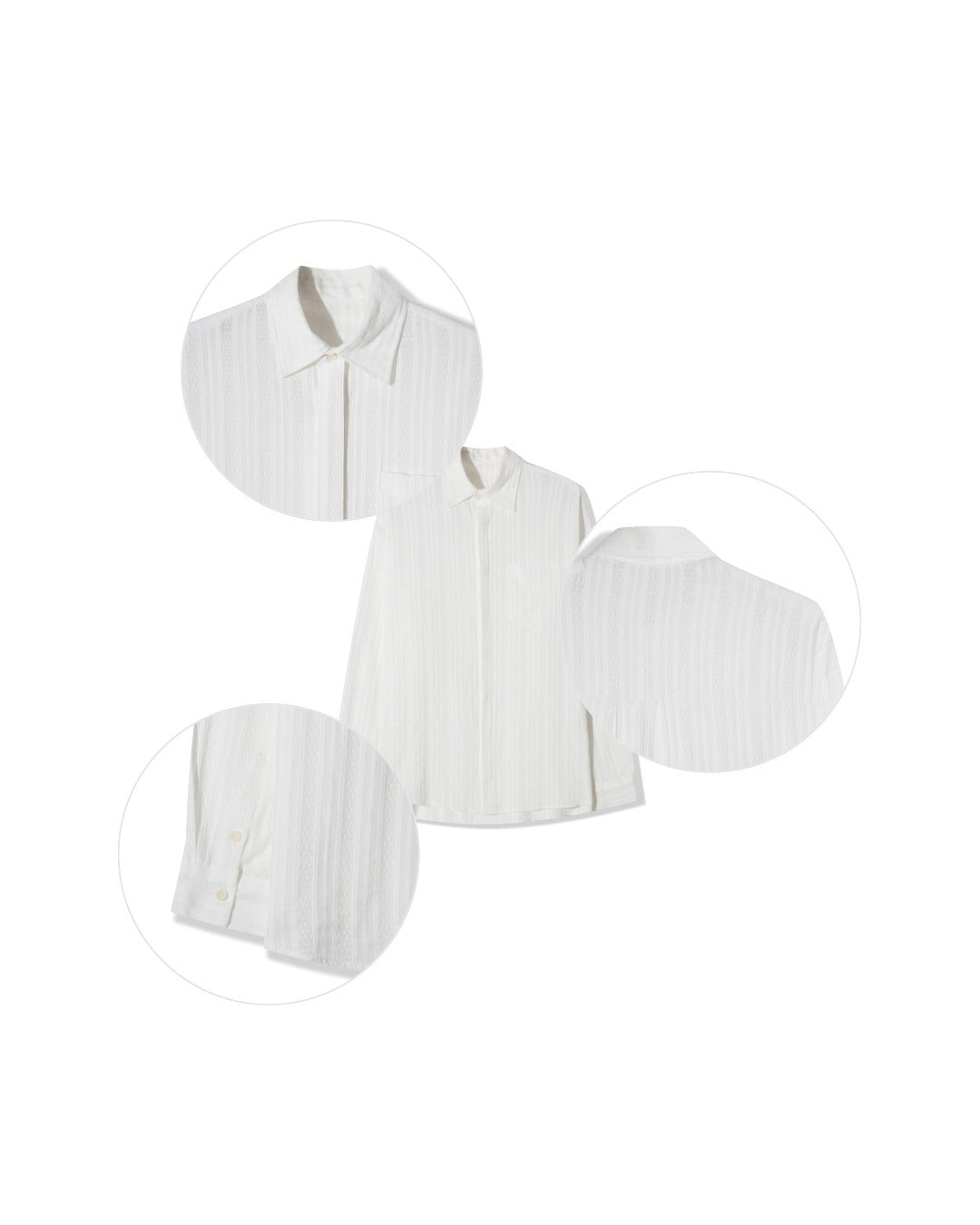 (UNISEX) Airy Lace Net Shirt