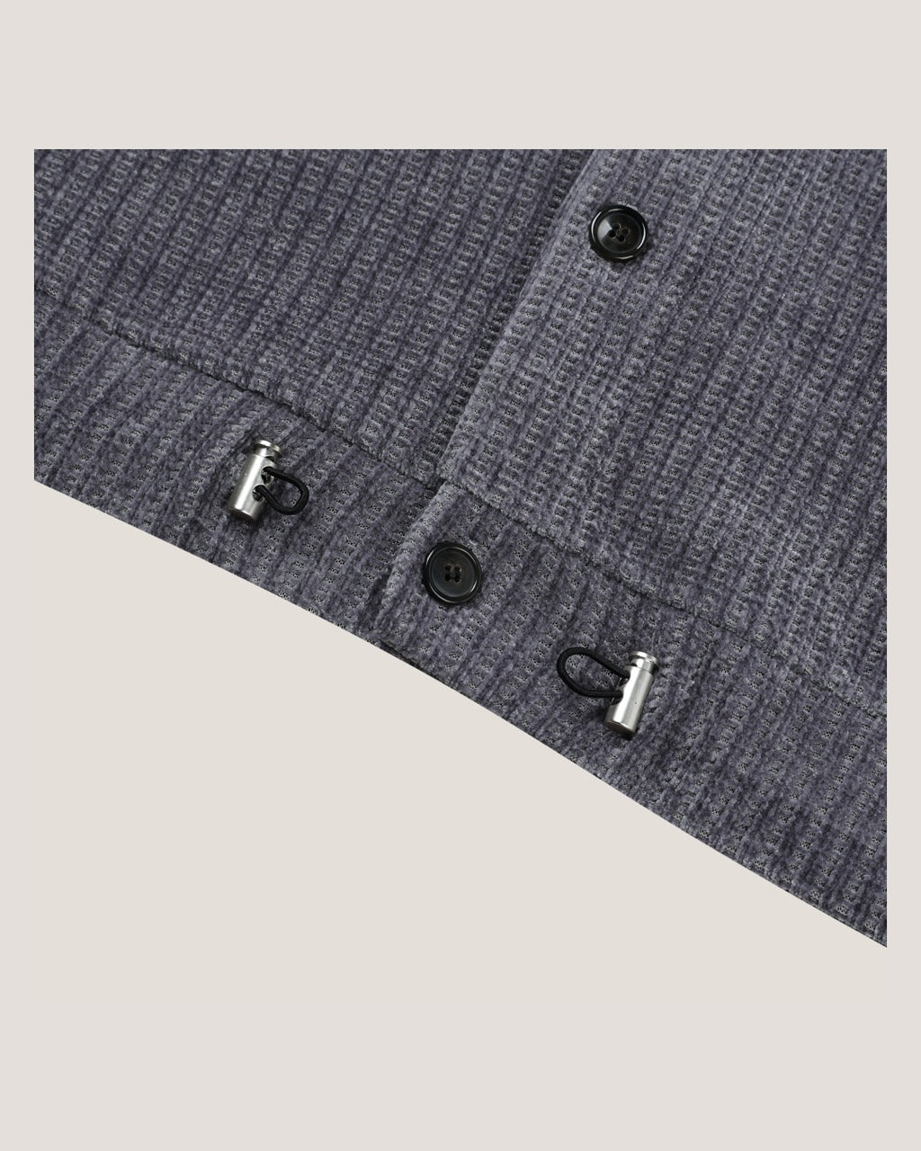 (UNISEX) Velour High Neck Cardigan