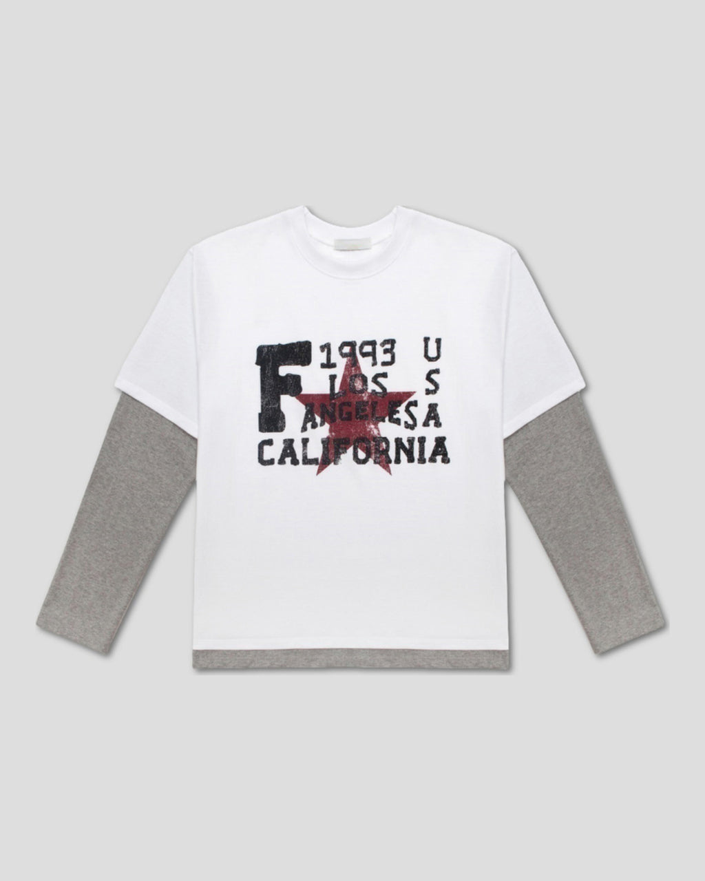 (UNISEX) Retro Star Layered Long Sleeve