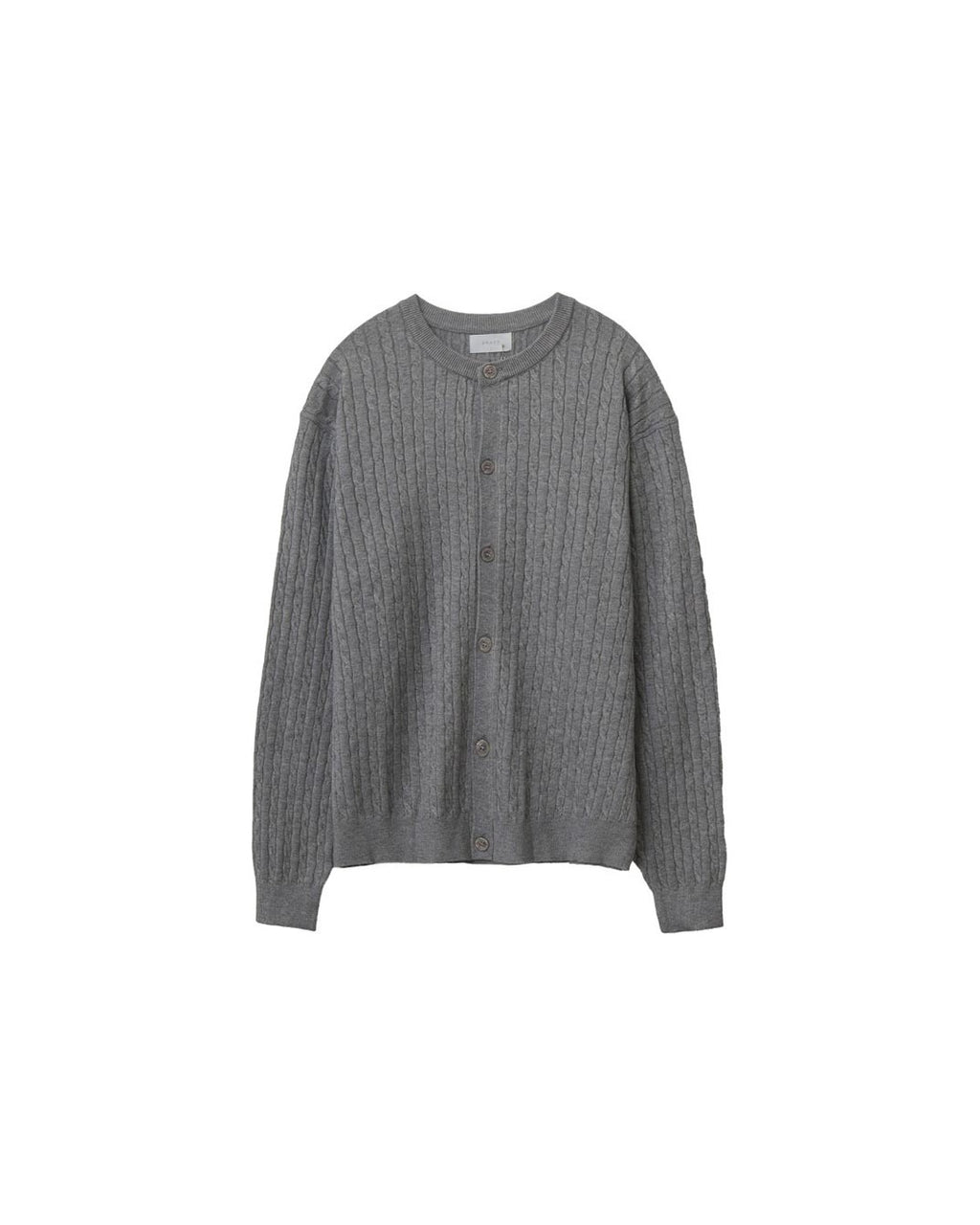 (UNISEX) Brioche Crew Neck Cardigan