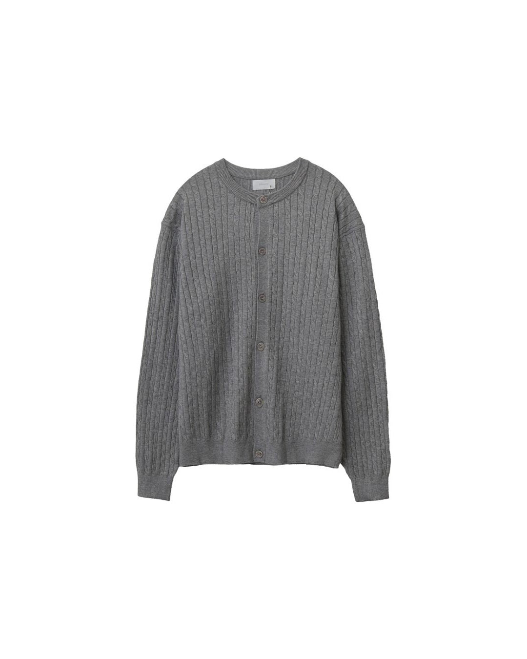 (UNISEX) Brioche Crew Neck Cardigan