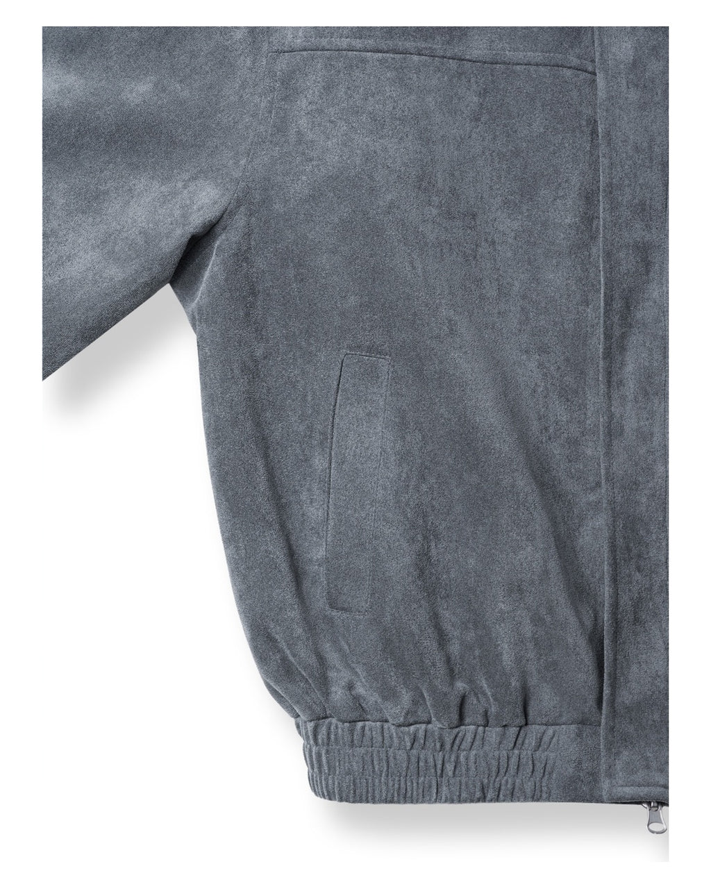 (UNISEX) Ar Paneled Suede Crop Jacket