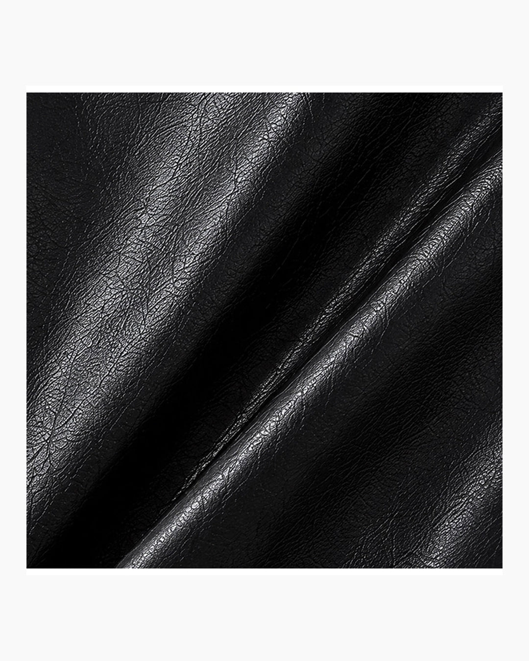 (UNISEX) Racing Contrast Cropped Faux Leather Jacket