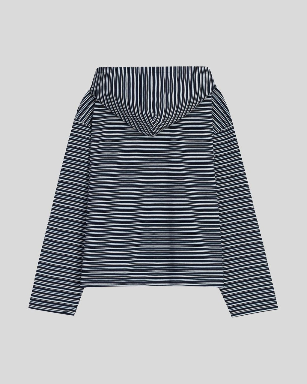 (UNISEX) Multi Stripe Hood Long Sleeve