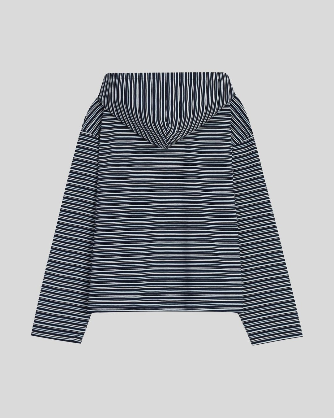 (UNISEX) Multi Stripe Hood Long Sleeve