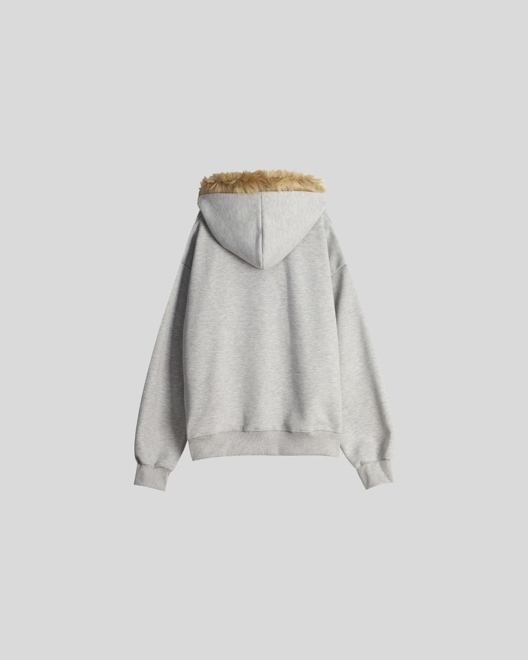 (UNISEX) USA Flag Fur Hood Zip-up