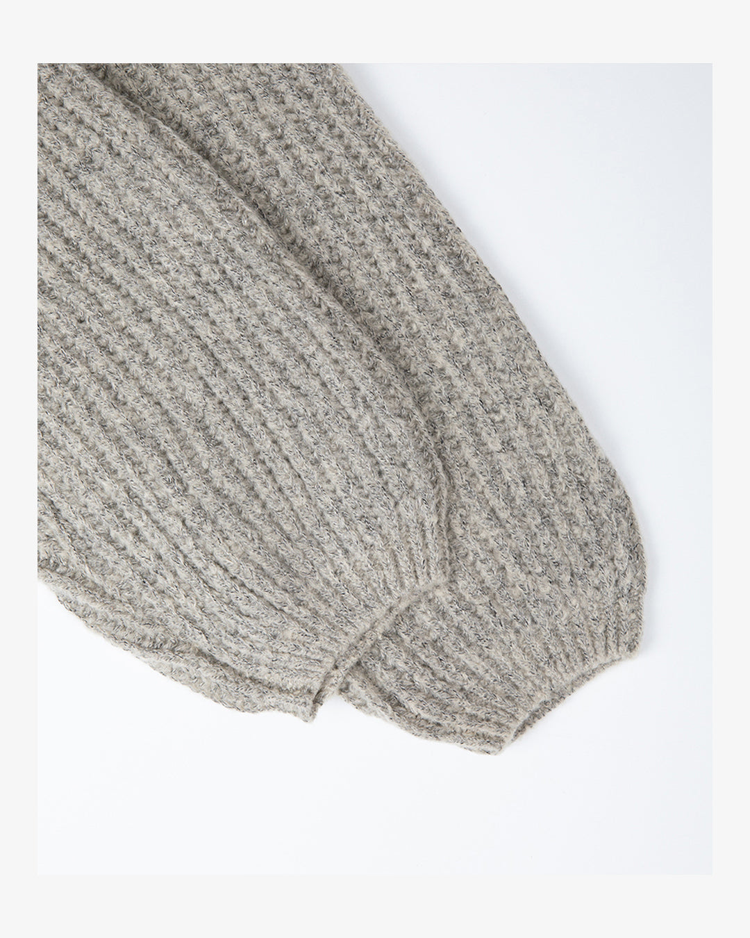 (UNISEX) Follow Half Zip Cable Knit Hoodie