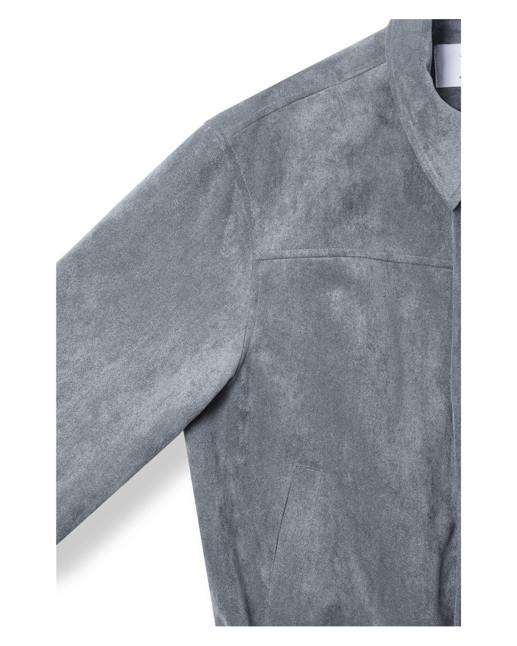 (UNISEX) Ar Paneled Suede Crop Jacket