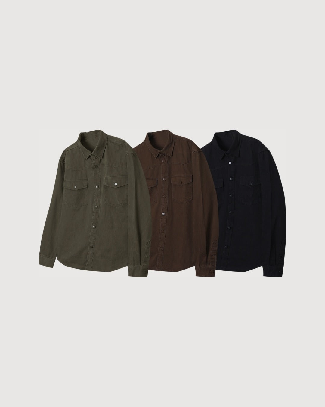 (UNISEX) Western Over Cotton Shirt