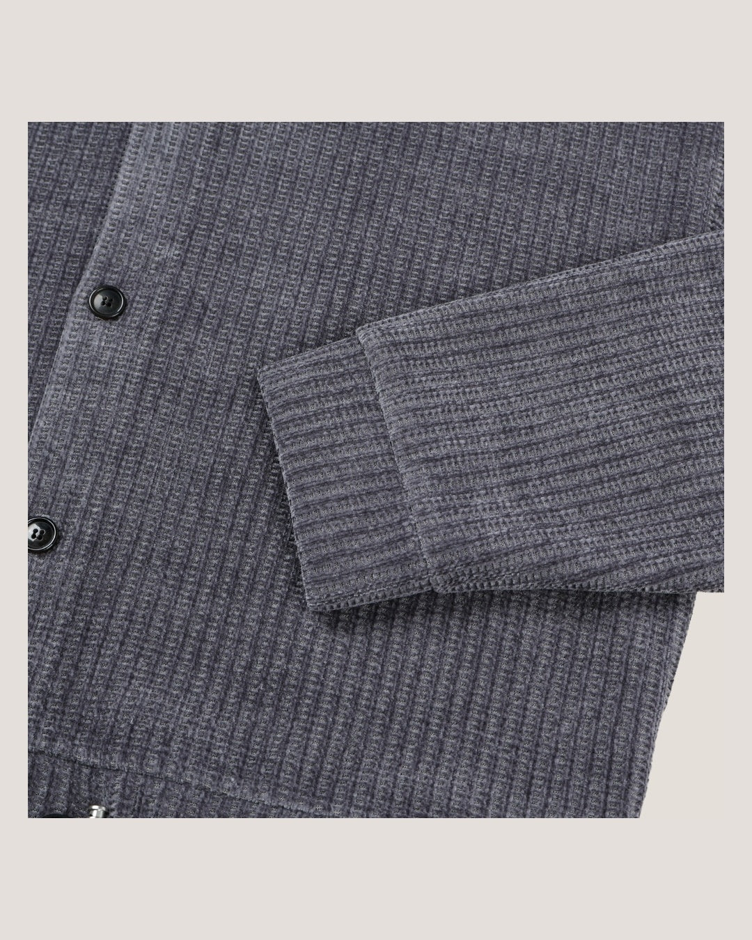 (UNISEX) Velour High Neck Cardigan
