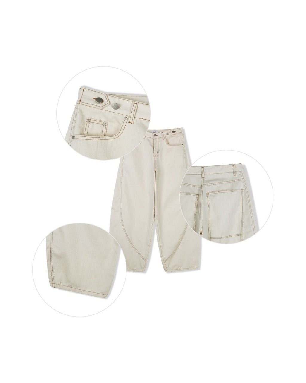 (UNISEX) Curve Non-fade Denim Pants