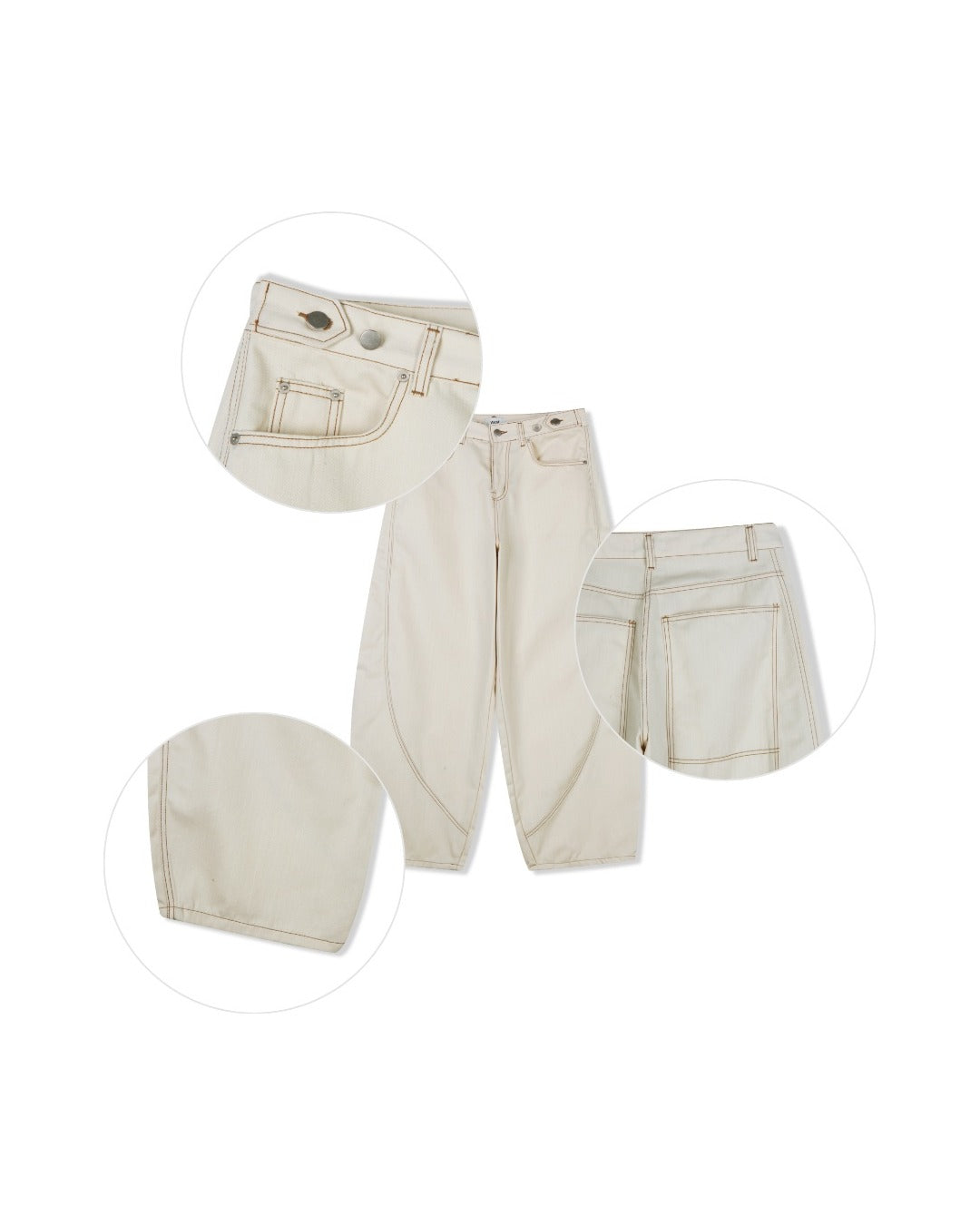 (UNISEX) Curve Non-fade Denim Pants