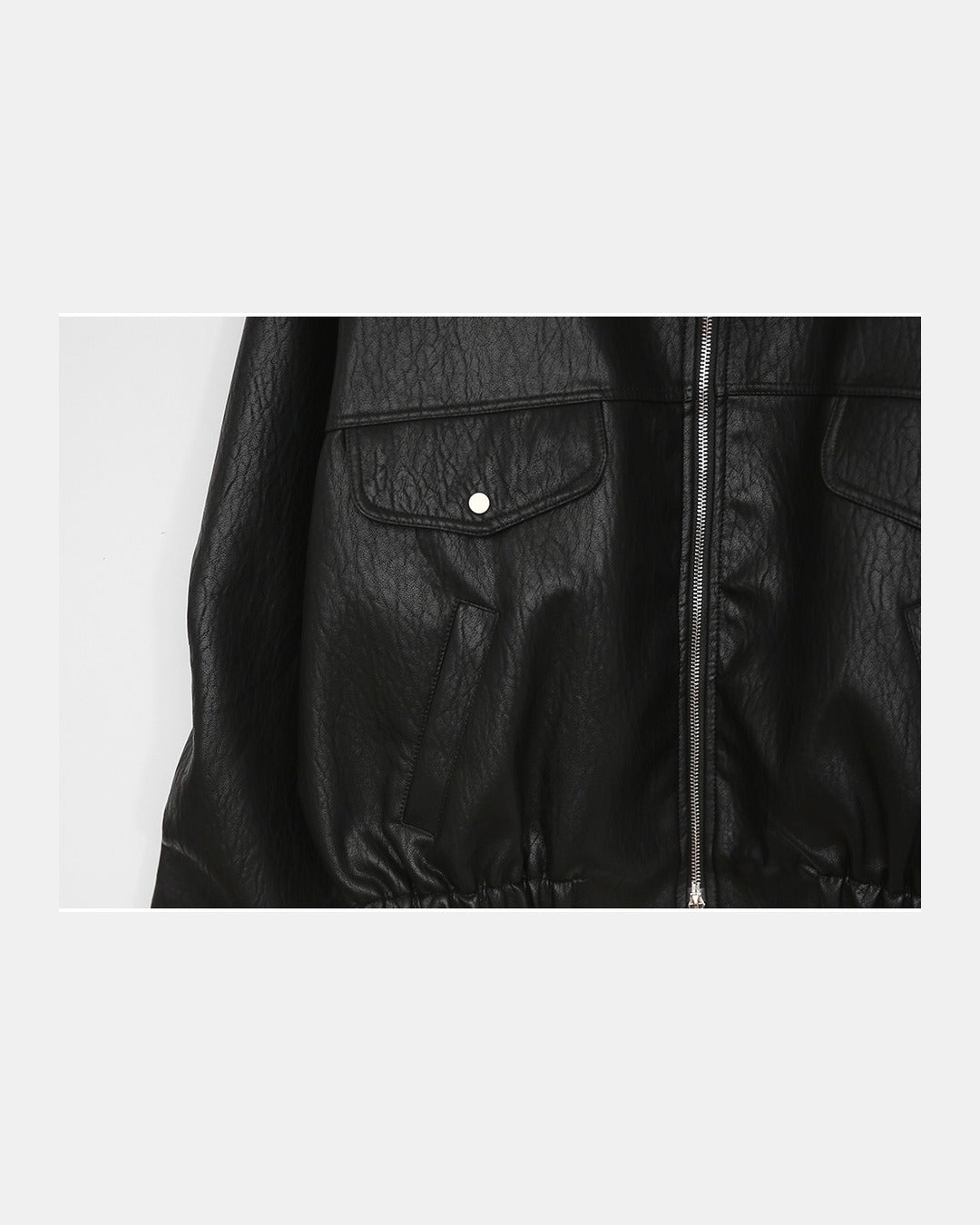(UNISEX) Rush Crop Leather Jacket