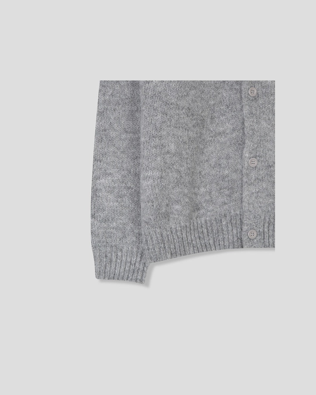 (UNISEX) Wool-mix Heavy Brush Knit Cardigan