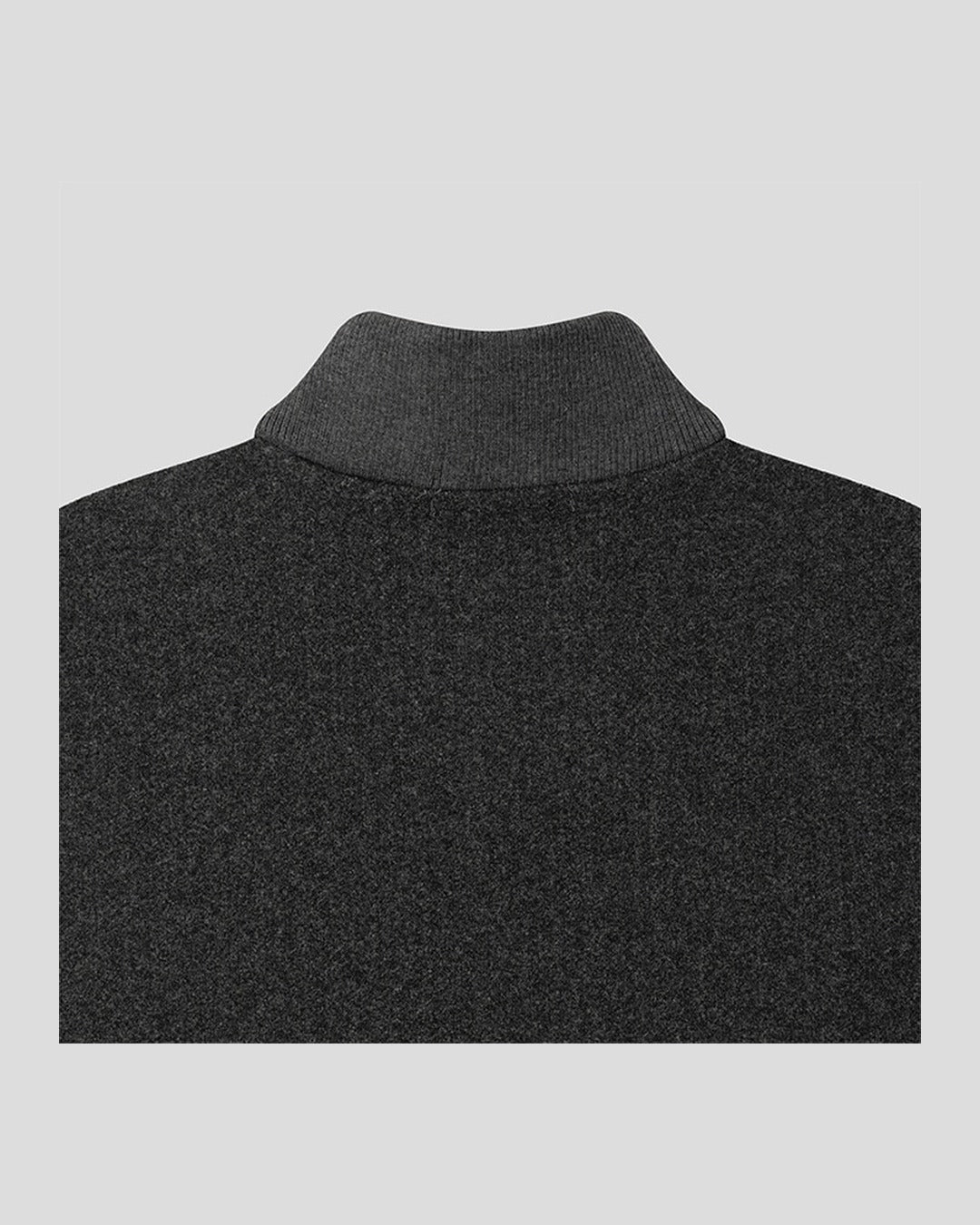 (UNISEX) Suede-Touch High Neck Cardigan