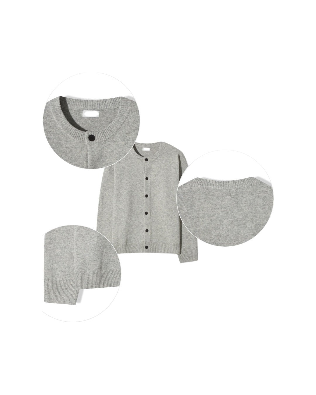 (UNISEX) Wool-Blend Knit Cardigan