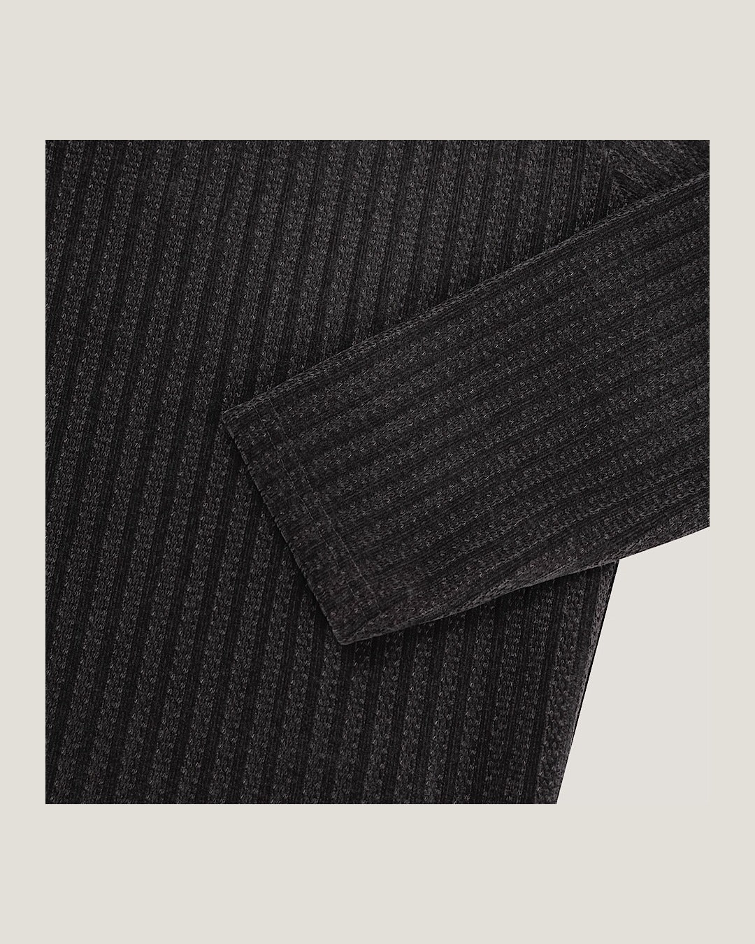 (M's) Velour Henley Neck Long Sleeve